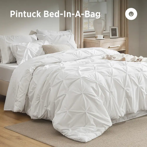 Bedsure Pintuck Comforter Set