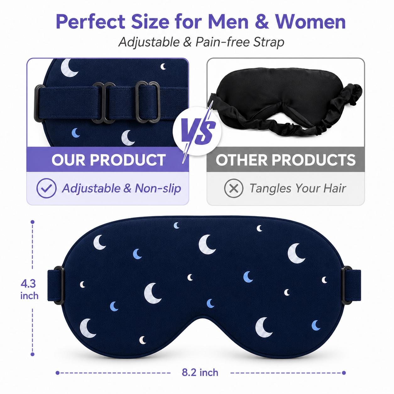 Sleep Mask — 3D Contoured Blackout Eye Mask