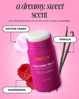 Truly Beauty Unicorn Fruit Deodorant - Aluminum-Free, Cotton Candy Scent