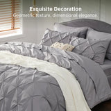 Bedsure Pintuck 7-Piece Comforter Set - Multi-Color, Ultra Soft, Hotel Style