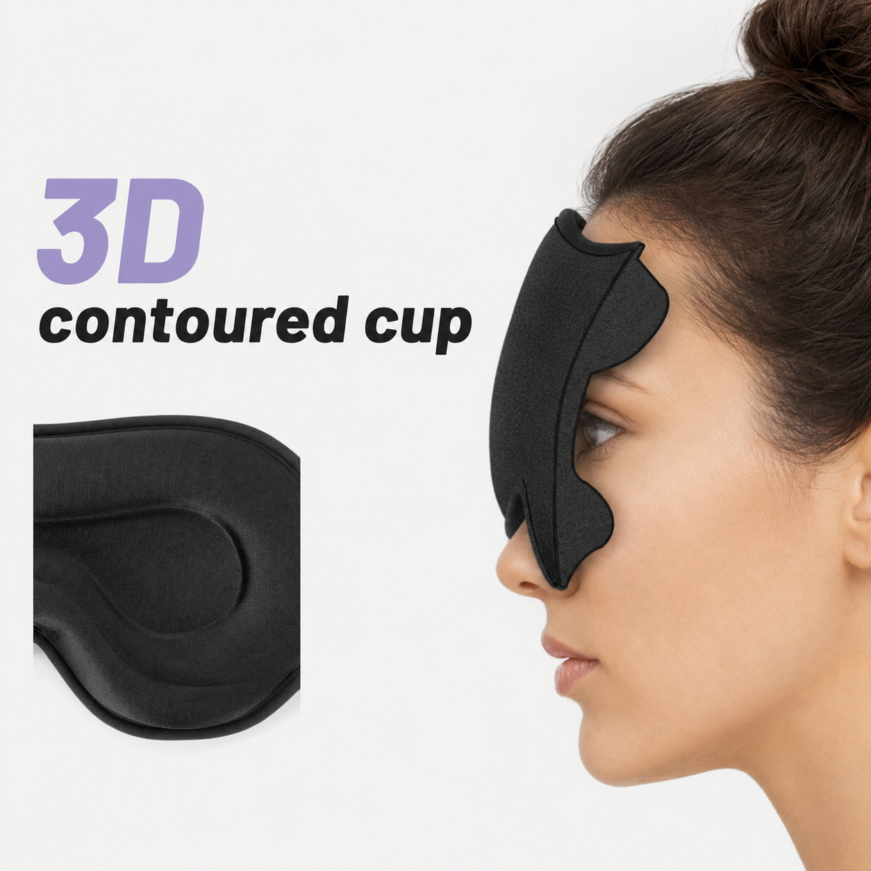 Sleep Mask — 3D Contoured Blackout Eye Mask