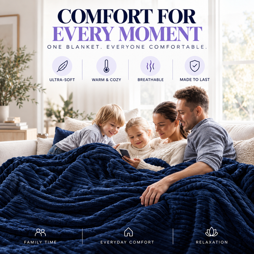 Bedsure GentleSoft Flannel Fleece Blanket - Ultra Soft Striped Pattern, All Seasons