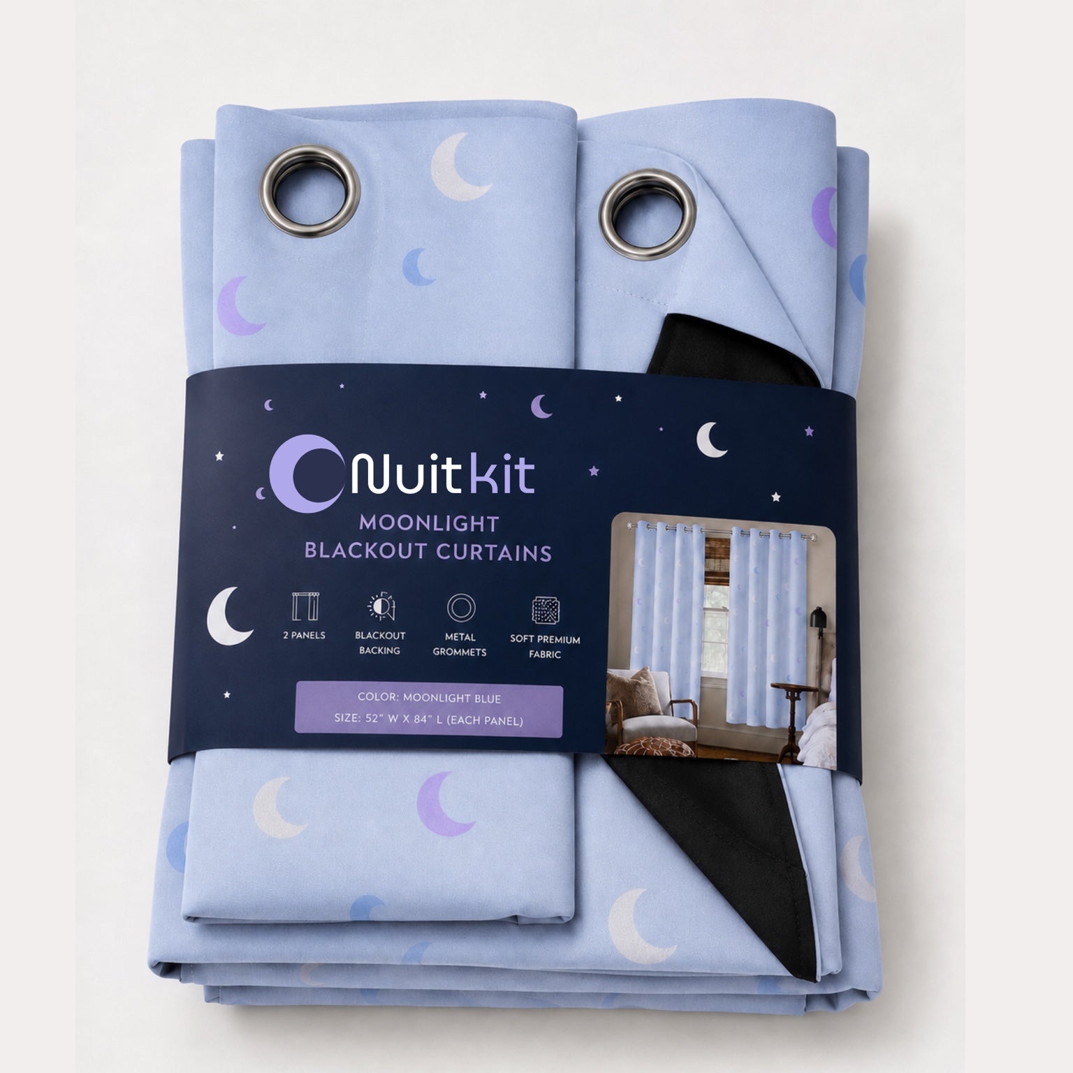 Blackout Curtains — Room Darkening Curtain Set