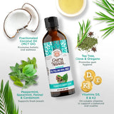 GuruNanda Cocomint Mouthwash Oil - Oil Pulling, Essential Oils & Vitamins, 8 oz