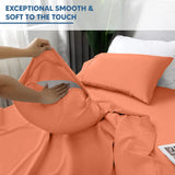 LDC Lux Decor 4-Piece Sheet Set - Brushed Microfiber, Multi-Size