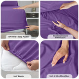 LDC Lux Decor 4-Piece Sheet Set - Brushed Microfiber, Multi-Size
